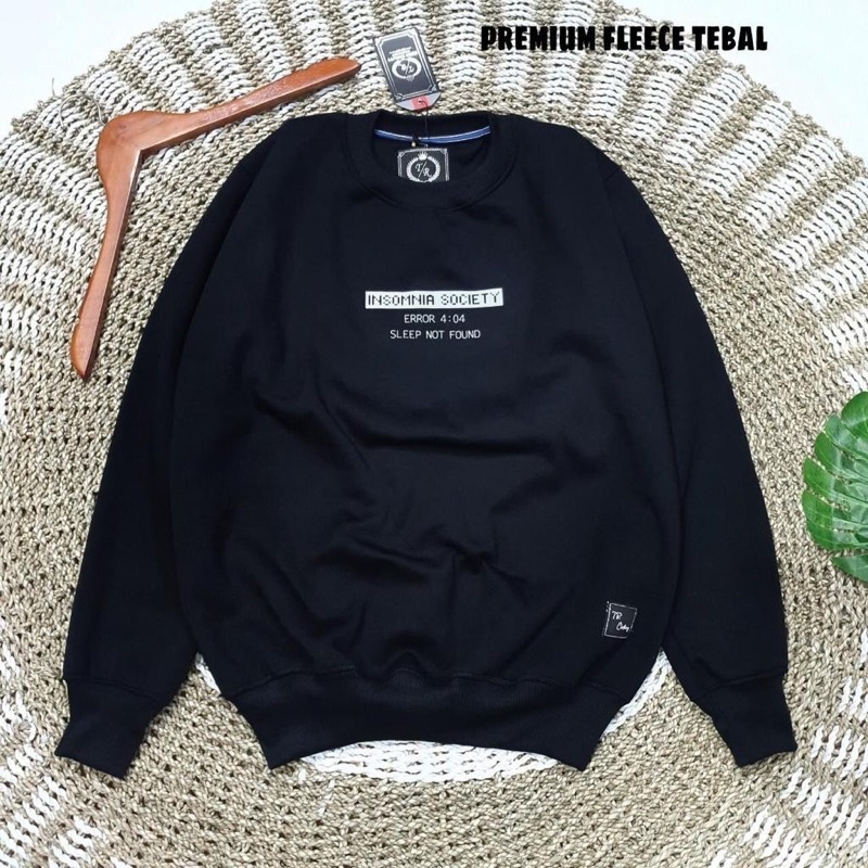 SWEATER CREWNECK PRIA BLACK INSOMNIA ORIGINAL WANITA SWITER DISTRO SWEATSHIRT EIGHT DISTRO-Crewneck 16