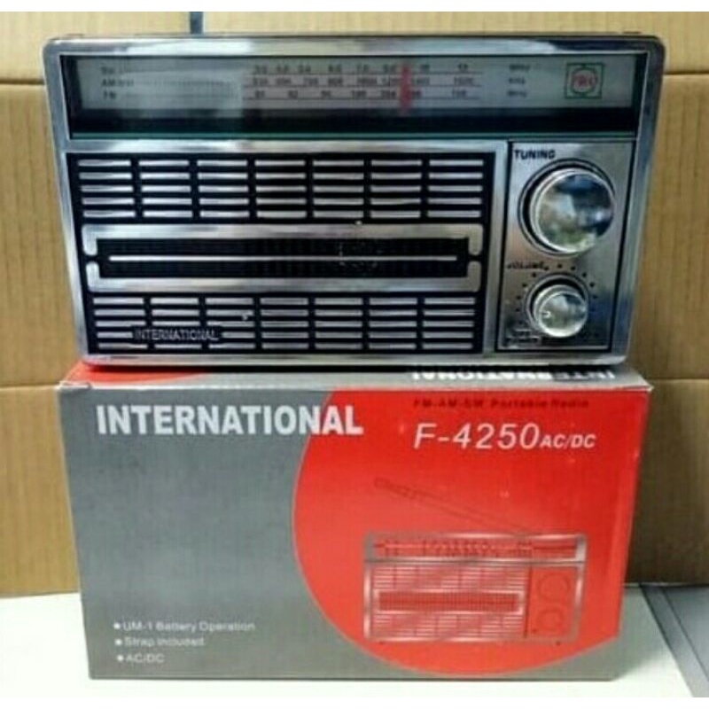 Cod Radio Jadul Internasional F-1211 Model Big Sound//Radio Portable AM FM