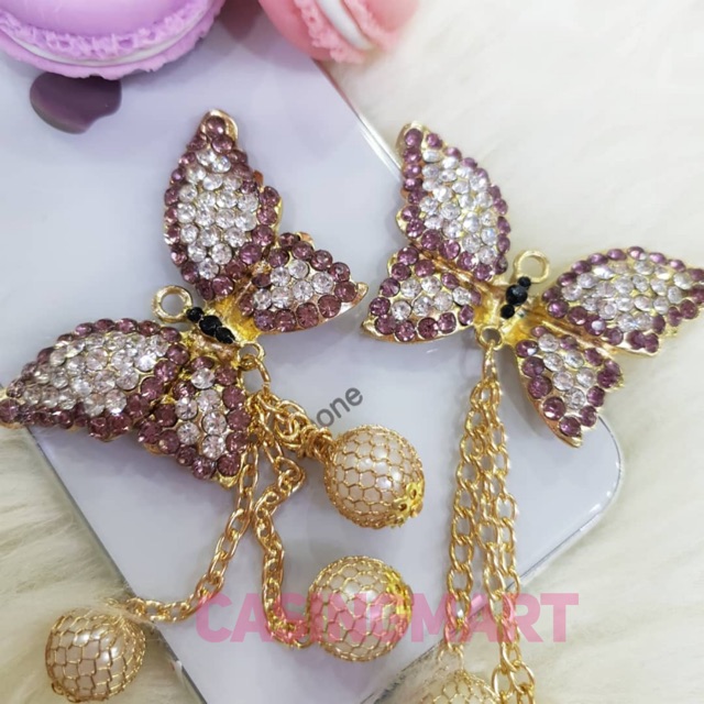 Acc Bahan Deco Motif Kupu Kupu Purple / Deco Case