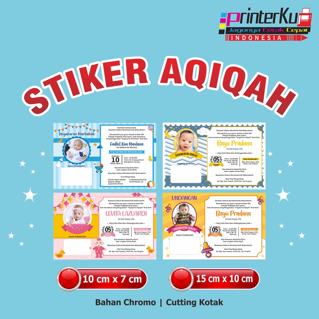 

STIKER TASYAKURAN SELAPAN AQIQAH TEDAK SITEN/STIKER BOX NASI