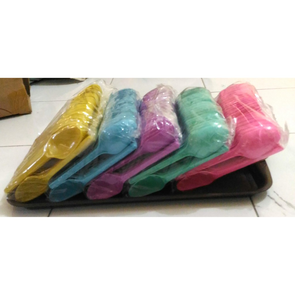 Sendok plastik warna, sendok makan plastik