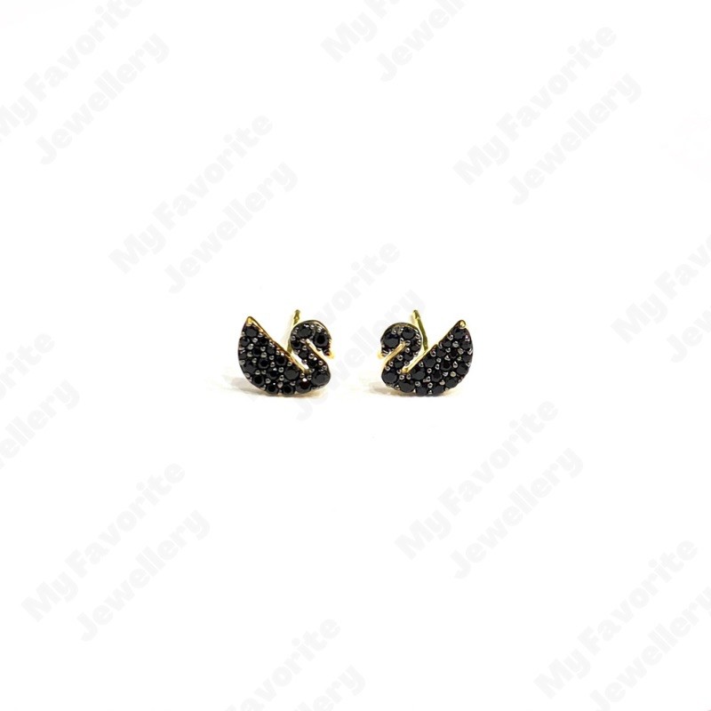 Giwang Black Swan Emas Asli kadar 875