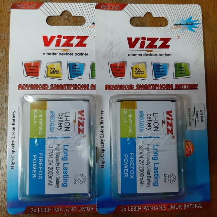 Battery Batre Baterai Double Power Vizz Modem Wifi Bolt Aquila Slim