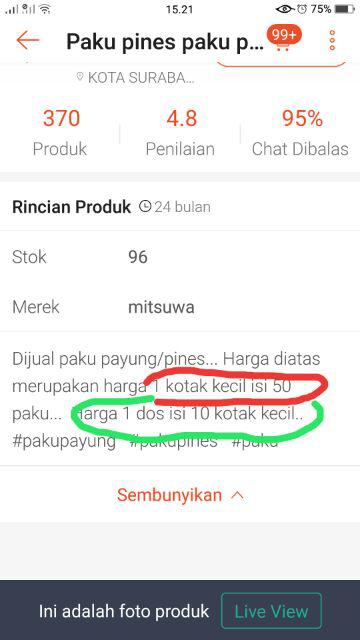 Paku Pines Paku Payung Thumb Tacks