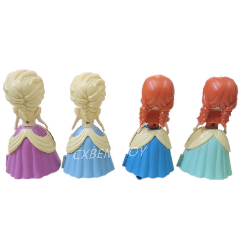 Mainan Boneka Action Figure Disney Frozen Princess Elsa Anna Bahan PVC Untuk Anak Perempuan