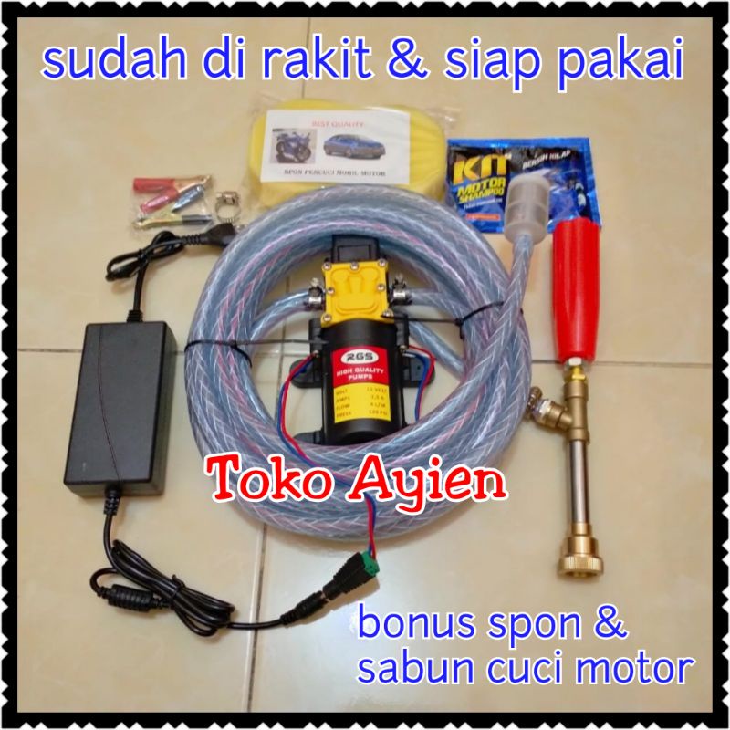 alat steam motor mobil cuci AC pompa DC set