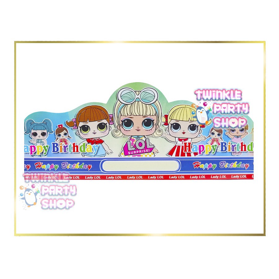 Topi Ultah LOL Surprise Topi Pesta Lingkar Karakter LOL Surprise