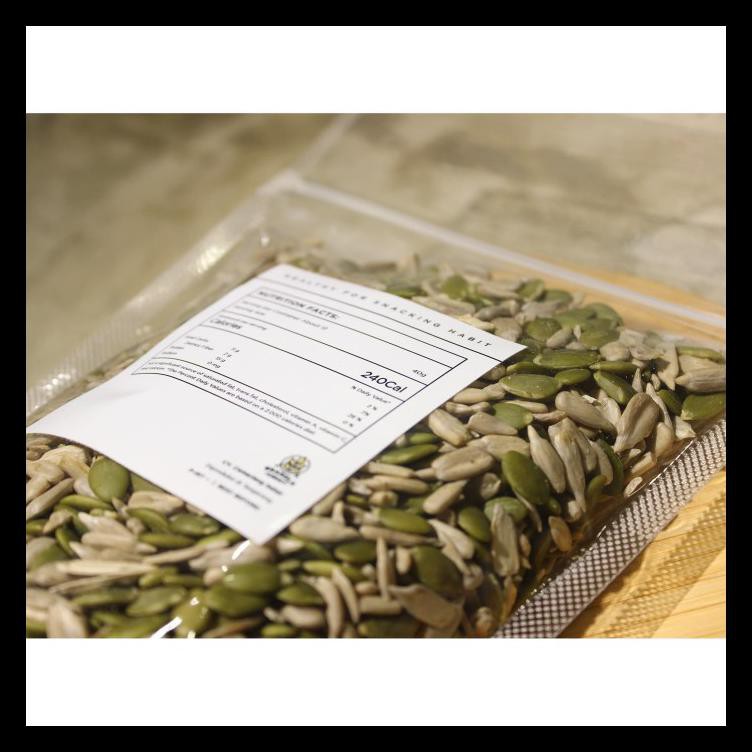 

STOK BARU! ROASTED MIX SUNFLOWER & PUMPKIN SEEDS / KUACI & LABU PANGGANG 500G PALING MURAH