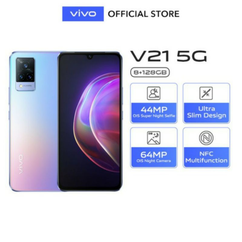 VIVO V21 5G RAM 8/128 GB [ 11/128 ] | T1 5G GARANSI RESMI VIVO INDONESIA