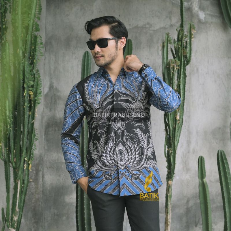 Batik prabuseno Kemeja pria baju kantor outfit kondangan original solo promo