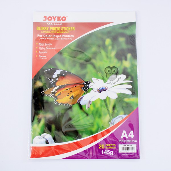 

Glossy Photo Sticker A4 145gsm Joyko