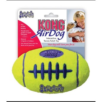KONG Toy Air Squeaker Football Small Bola Mainan ASFB3