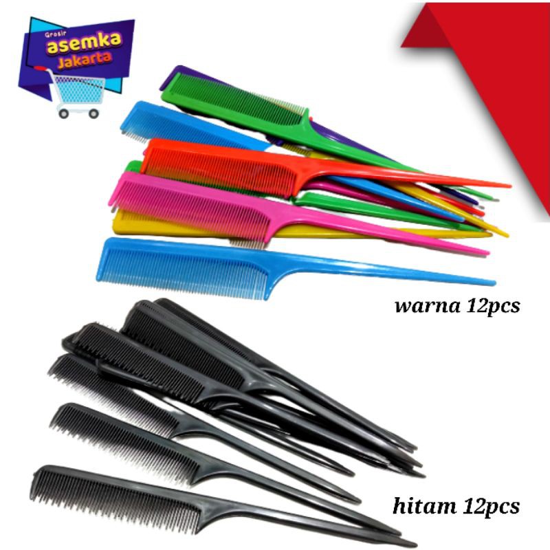 Sisir rambut lancip 12pcs  sisir sasak tusuk konde