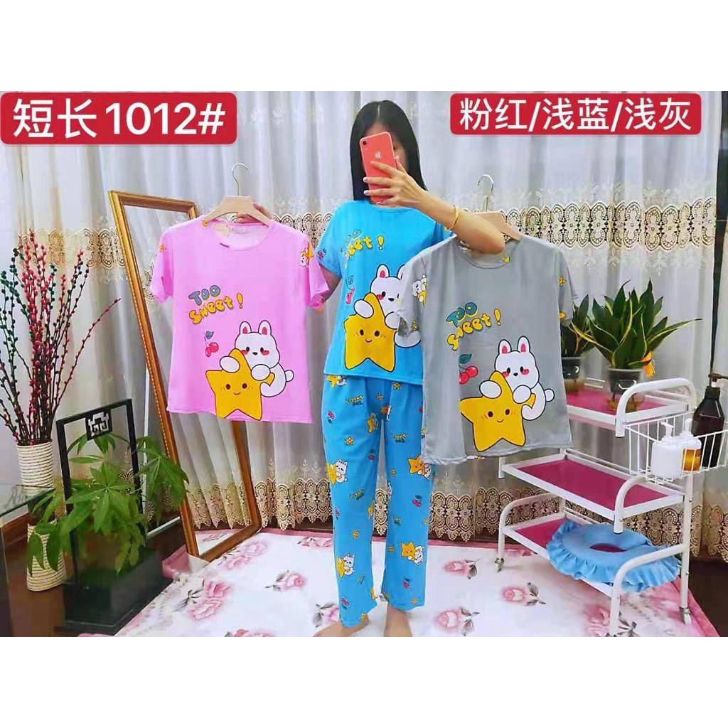 Grosir Baju Tidur Spandex Korea Stelan Dewasa CPHP 3 IN 1 CELANA PANJANG DAN CELANA PENDEK Wanita/Baby doll/Piyama/Murah