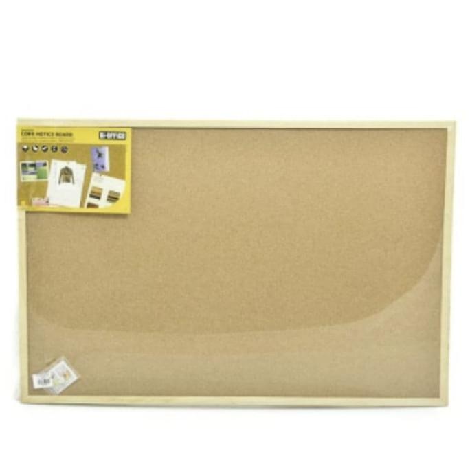 

Papan Gabus/Cork Board Pin/Papan Mading Kayu Fiber 90x60 cm