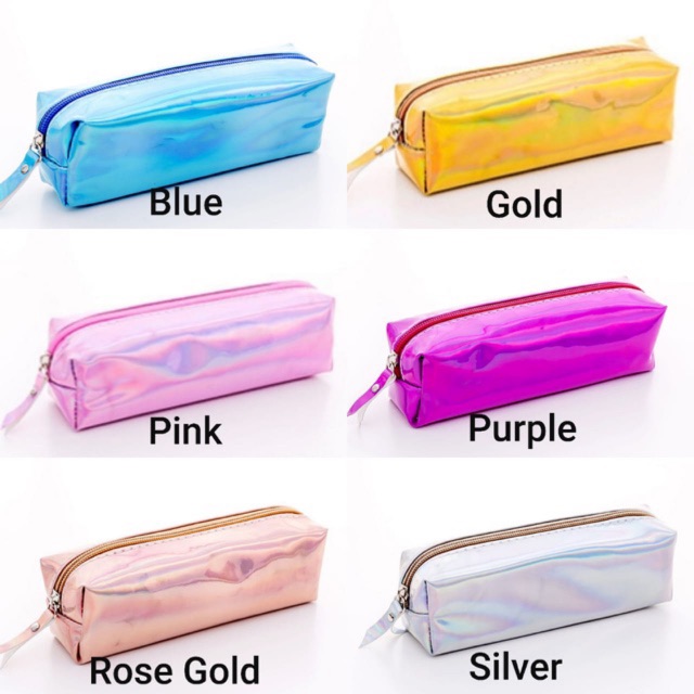 

Bisa COD NY Store 1kg40pcs Tempat Pensil Kotak Tulis Shiny Kilau Metalik Pencil Case Pena