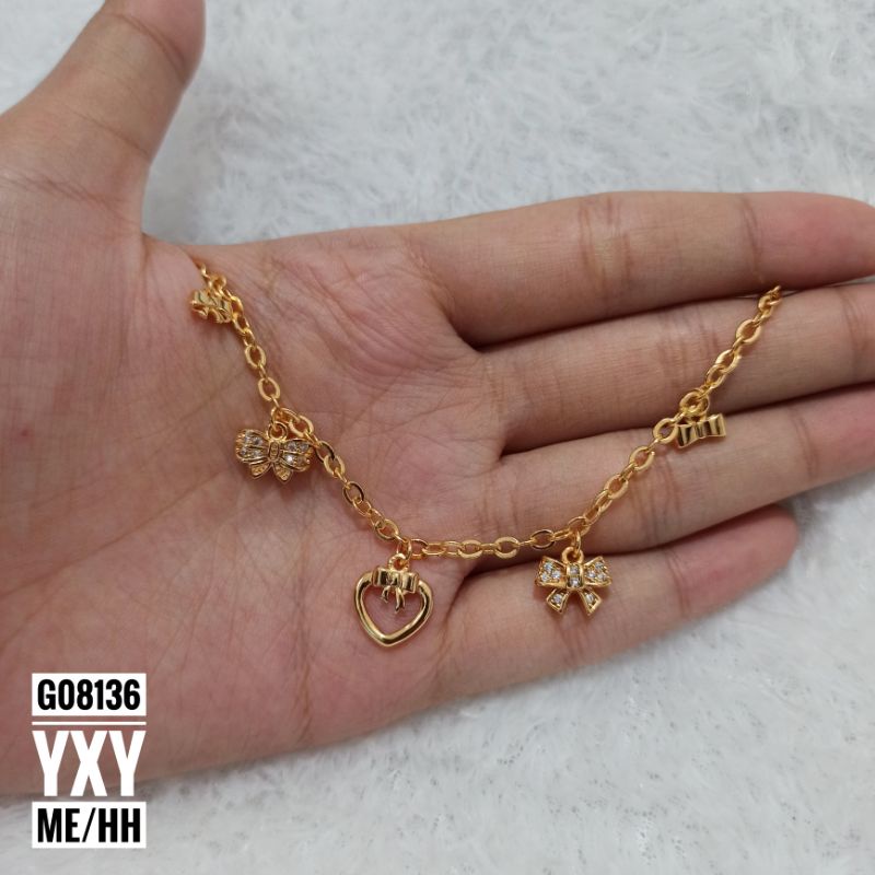 Gelang Yaxiya Rantai Pita Zircon G08136