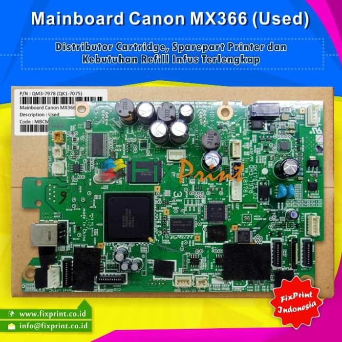 Jual Board Printer Canon MX366, Mainboard Canon MX366, Motherboard MX366 Murah