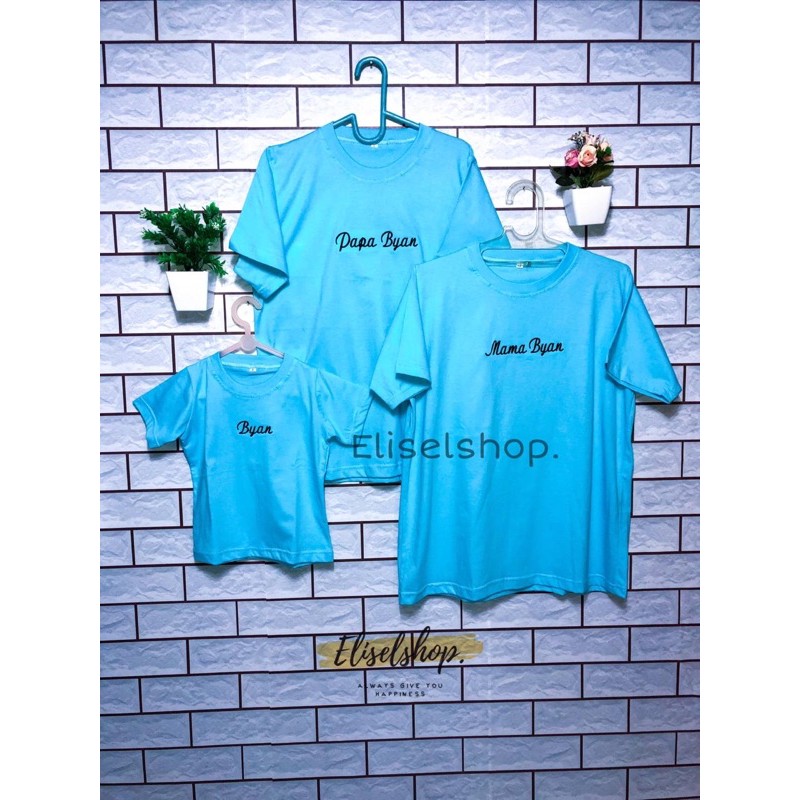Baju Bordir Couple Family - Kaos distro Combed 30s