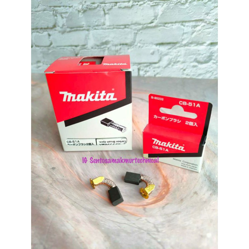 MAKITA 51 A Carbon Brush Arang Bostel Kul CB 51A ASLI ORIGINAL