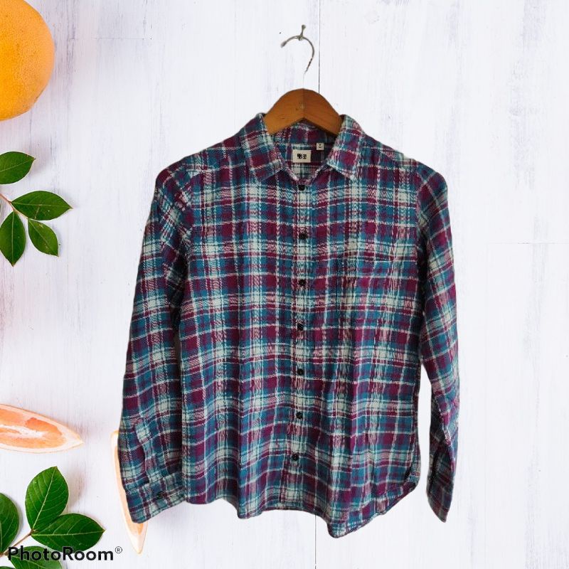 Flannel UNIQLO Second Original / Flannel UNIQLO Cewek Second Original / Flannel UNIQLO Original