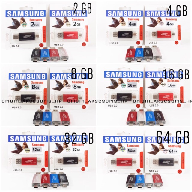 Flashdisk OTG Type C 2GB 4GB 8GB 16GB 32GB 64GB merk Samsung Original