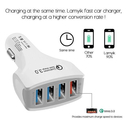 Fast Car Charging 4 Port USB