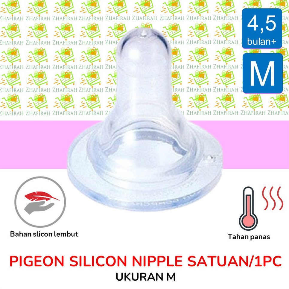 [TERLARIS] Pigeon Silicon Nipple Standard ukuran S M L Dot Bayi Pigeon Silicon Standard ukuran S M L-M-> PIGEON STANDARD