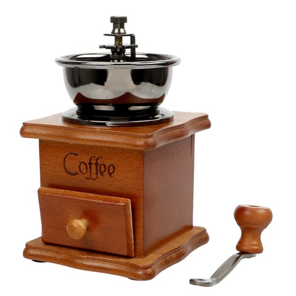 Mrosaa Alat Penggiling Kopi Manual Coffee Grinder - 16290 - Brown