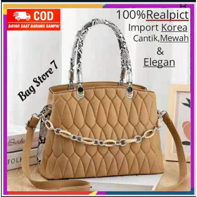 TAS KERJA KANTOR SHOULDER BAG WANITA CEWEK REMAJA PEREMPUAN KOREAN STYLE TERBARU ELEGAN BATAM BRANDE