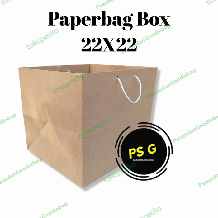 

Ginger- Paperbag kotak 22x22 besek/nasibox