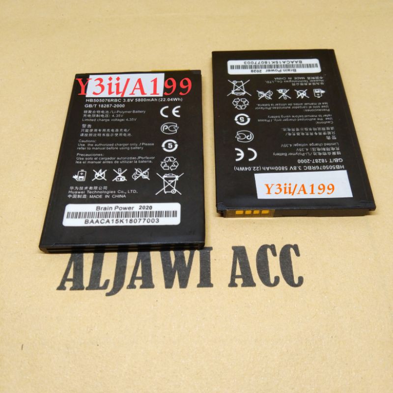 Baterai Bt Batre Battery Kompatibel Huawei Y3ii A1199 LUA-U22 G610 G600 HB505076RBC