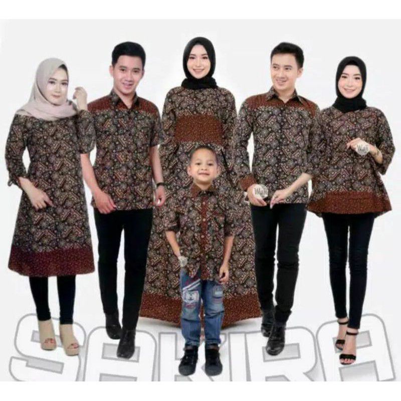 BAJU BATIK COUPLE KELUARGA SARIMBIT IBU AYAH DAN ANAK SERAGAM BATIK NIKAHAN