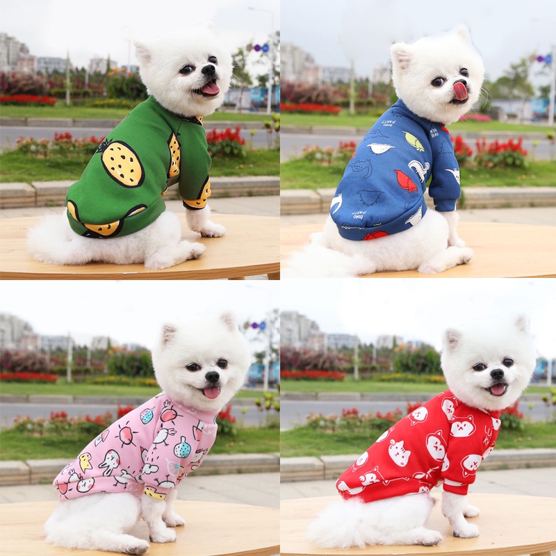 ★〓YUFeiPet〓★Pet Dog Costume Cute Animal Printed Pet Coat Cotton Soft Pullover Dog Shirt Cat Sweater Pets Clothing Outfit