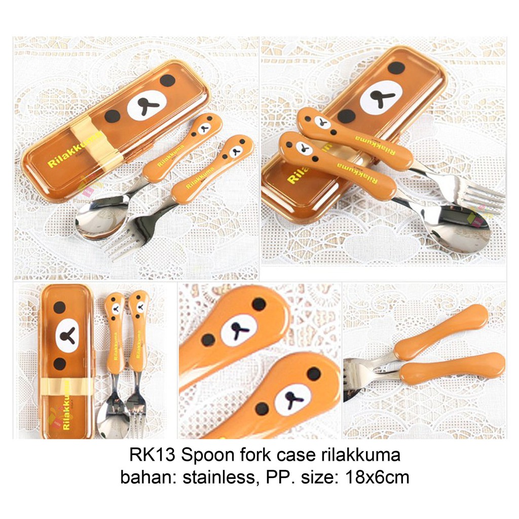 ORI KOREA Sendok Garpu Case Rilakkuma RK13
