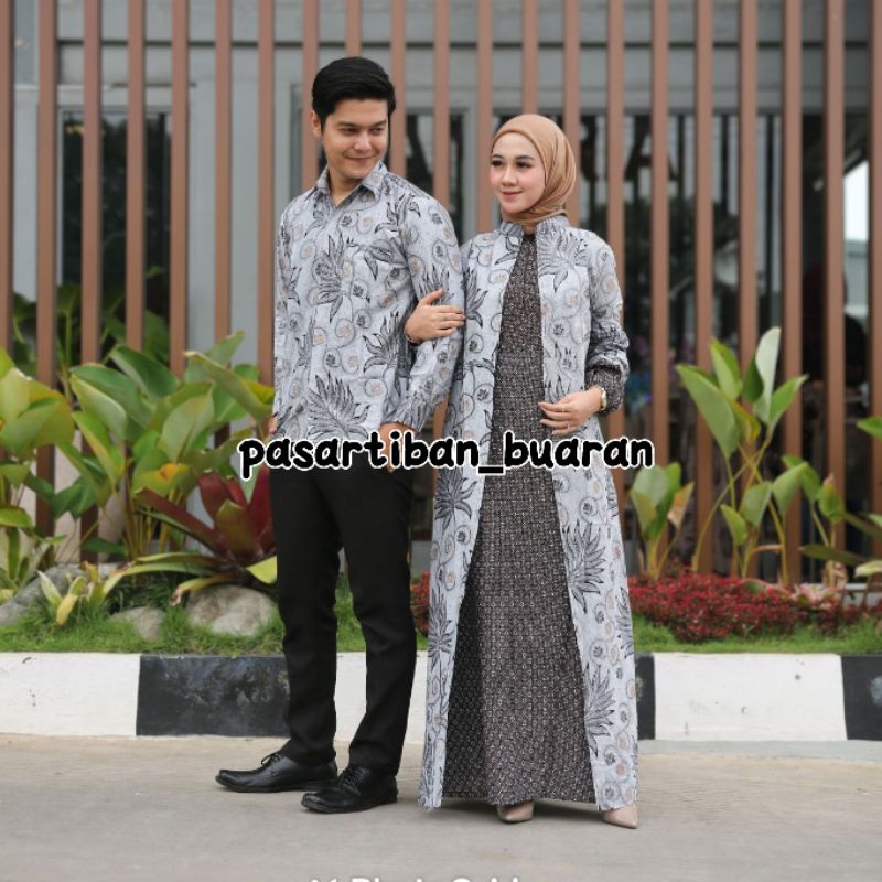 Couple batik gamis baloteli kemeja katun murah terlaris / Baju Batik Couple Keluarga Modern 2022