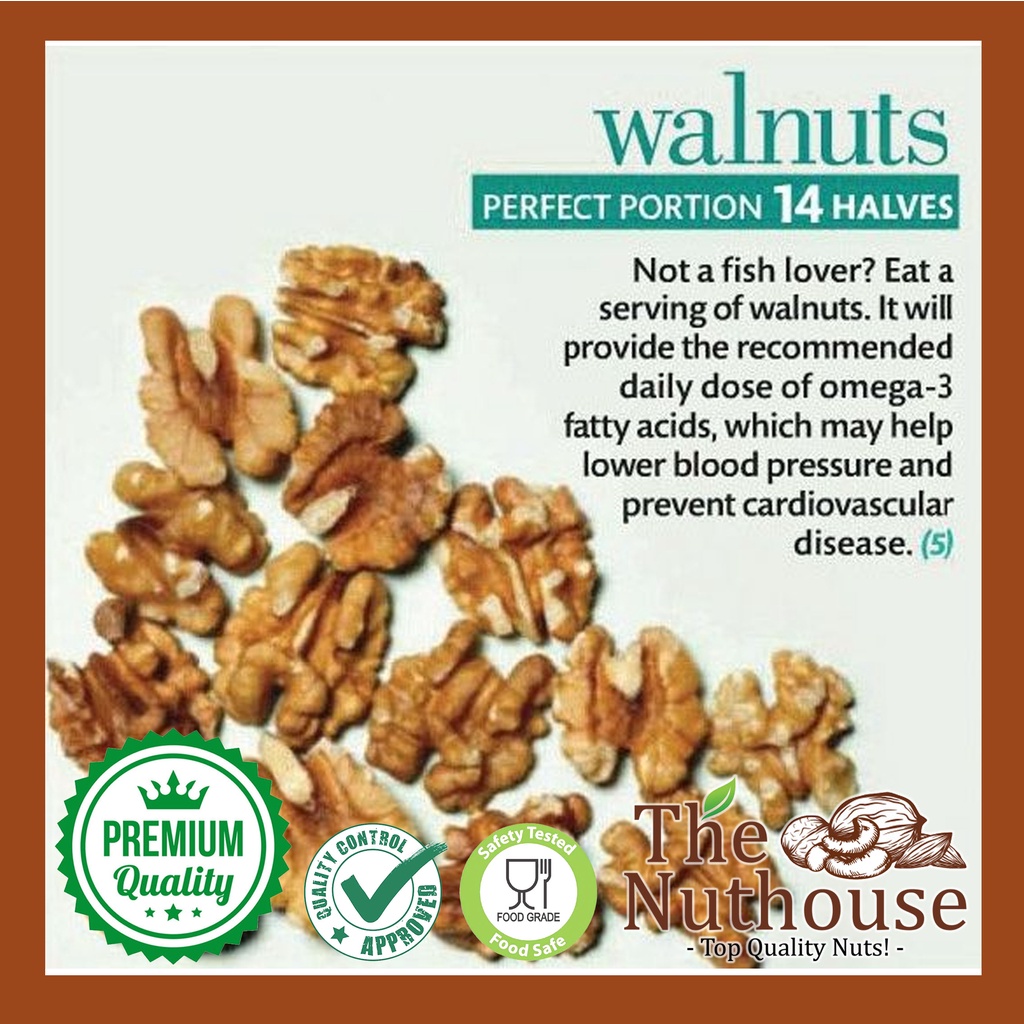 100gr Walnut Light Halves and Pieces 90 RAW / Mentah Kacang