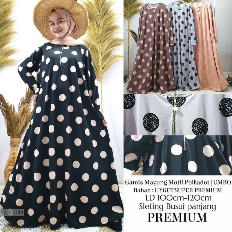 Baju Gamis Busui Polkadot