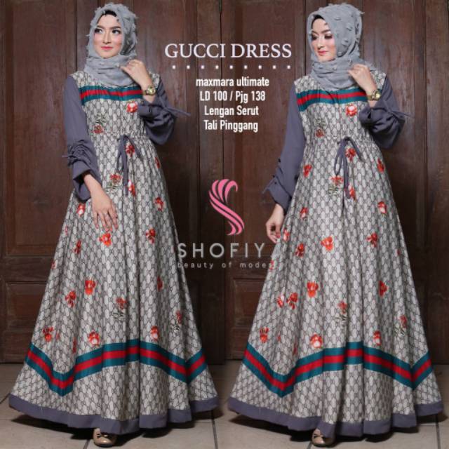 Gamis Gucci Maxmara Dress Original Shofiya