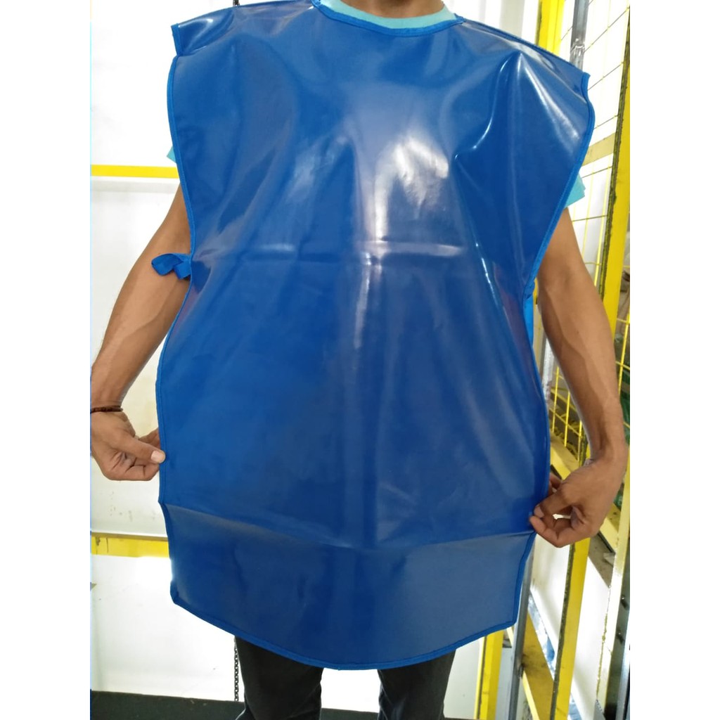 Apron PVC Ponco Tidak Tembus Air warna biru