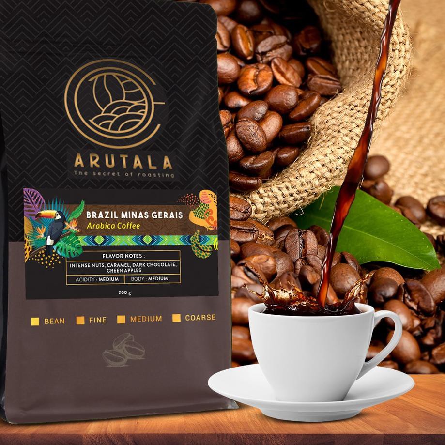 

(HOT PROMO) ARUTALA Kopi Brazil Minas Gerais Arabika 200 gram