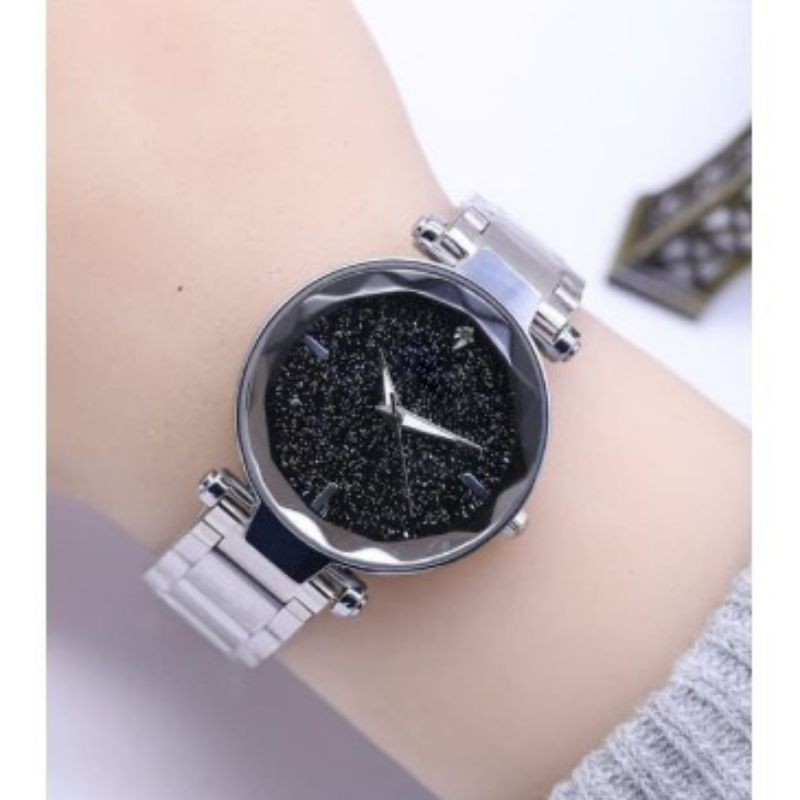 (Grosir)Jam Tangan Wanita D10R Badok Strap Rantai(Terima Cod)