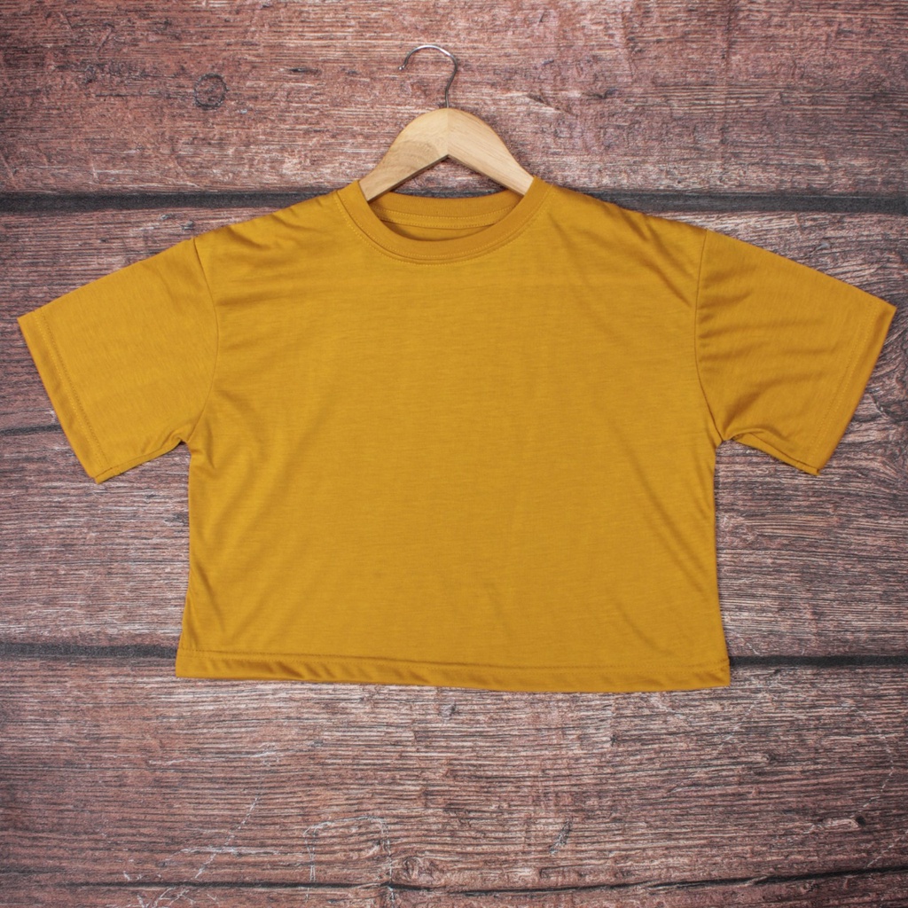 TokoMilkan - Kaos Crop top Wanita Polos Oneck Katun | Kaos Oblong CEWEK Adem