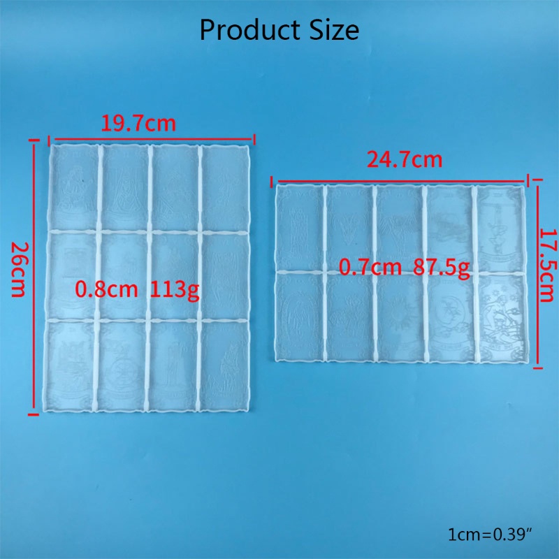 Siy Cetakan Resin Epoksi Bentuk Kartu Permainan Bahan Silikon Untuk Dekorasi Perhiasan Diy