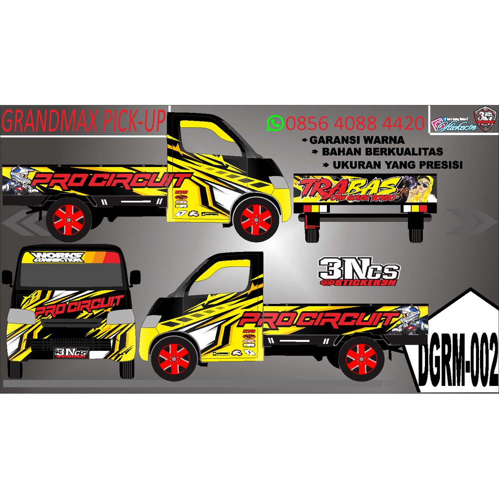 Decal Sticker Grandmax Pickup Maxxio Shopee Indonesia