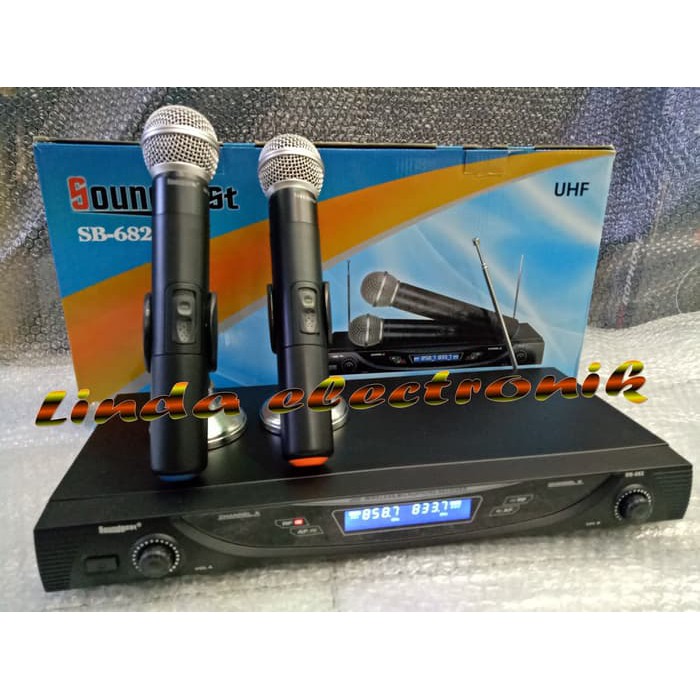 Mic Wireless Soundbest Sb 682 2mic pegang soundbest sb682
