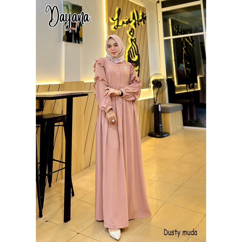 DRESS KONDANGAN POLOS SIMPLE DAYANA