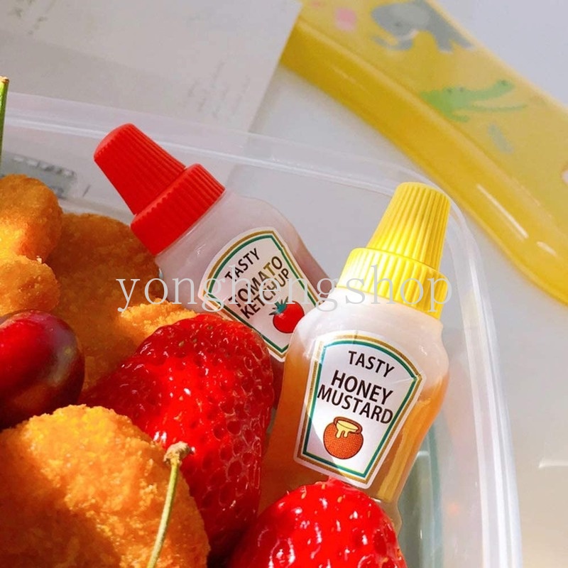 Botol Saus / Kecap / Salad / Bento / Makan Siang Model Remas Desain Kartun Ukuran Mini Portabel Untuk Anak