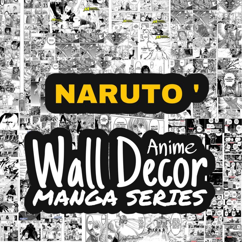 Naruto Wall Decor | Sticker Dinding | Poster Anime | Manga Poster Dinding A4-A5-A6