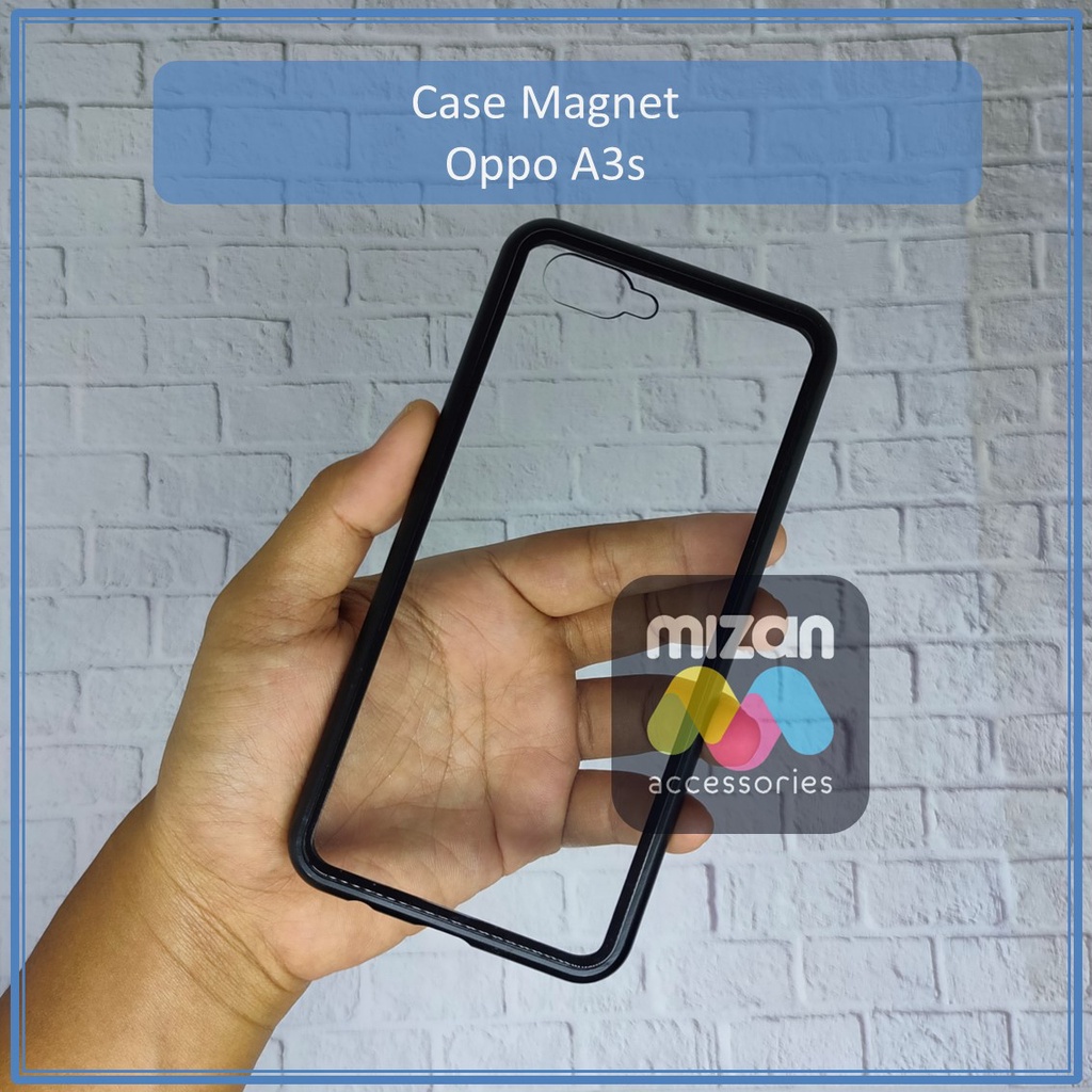 Oppo A3s Hard Case Magnet Magnetic Glass